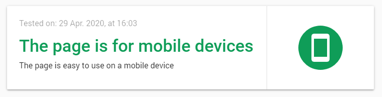 Mobile Friendly Test from Google