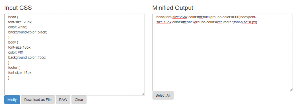 CSS Minification