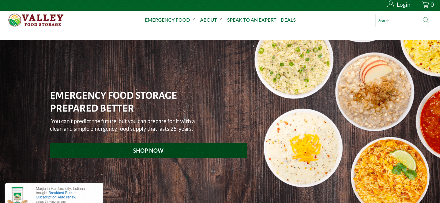 valley food storage affiliate program