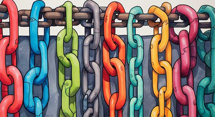 A variety of different types of backlinks for diversity.