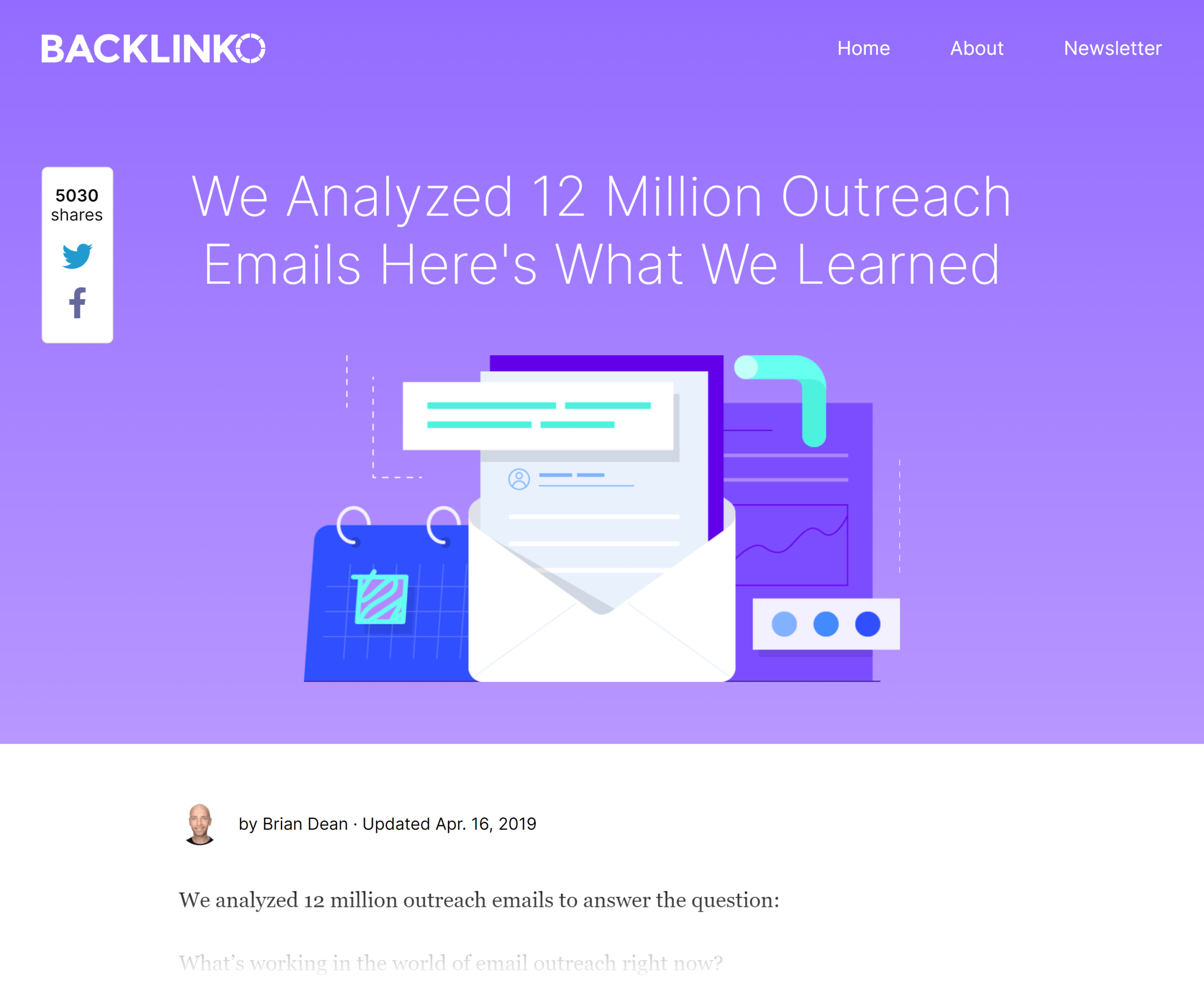 Backlinko – Email outreach study