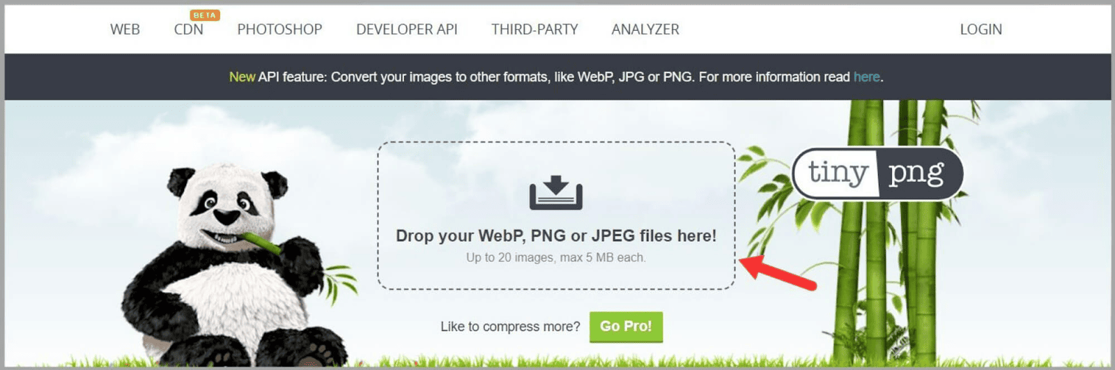 TinyPNG for image compression