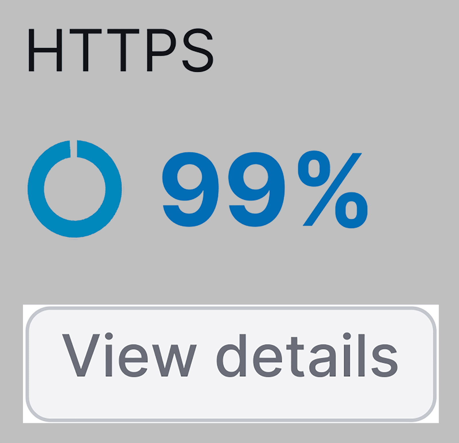 HTTPS widget on the Site Audit tool