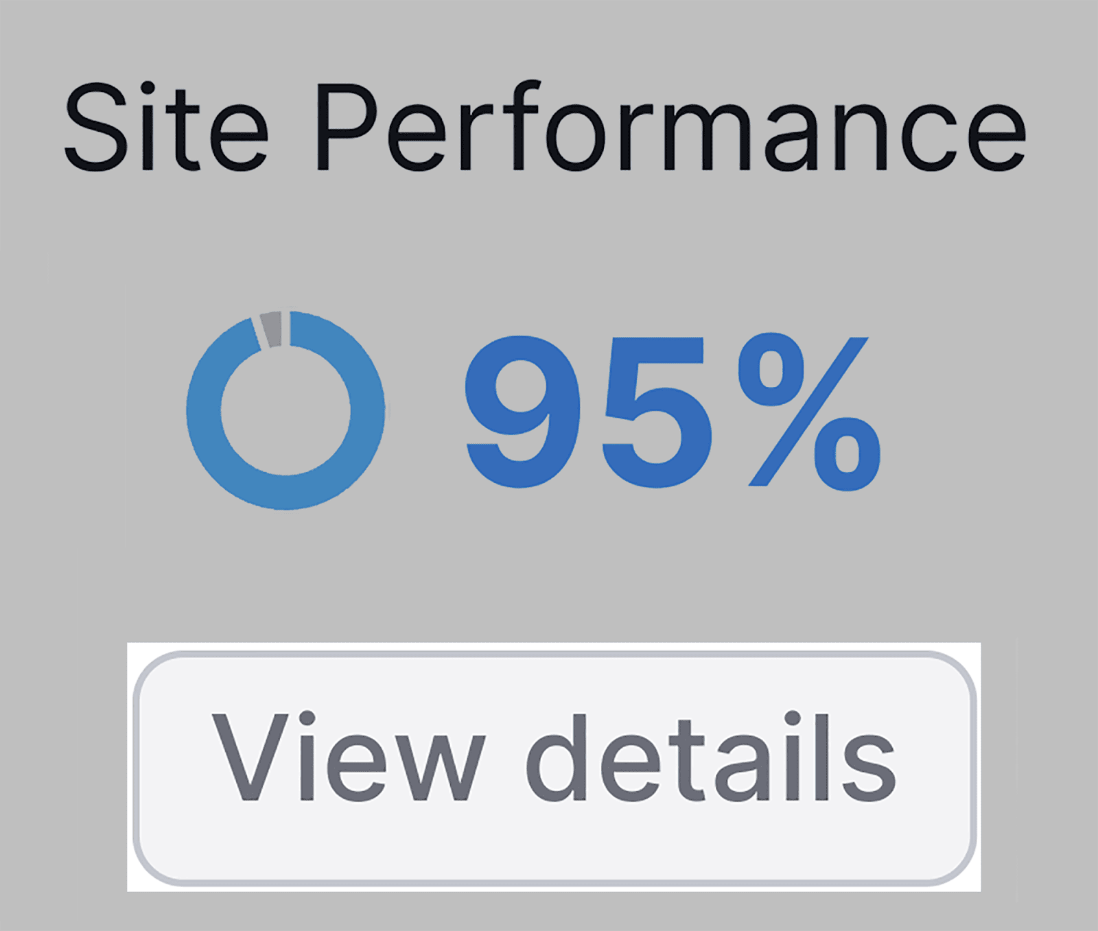 Site performance details