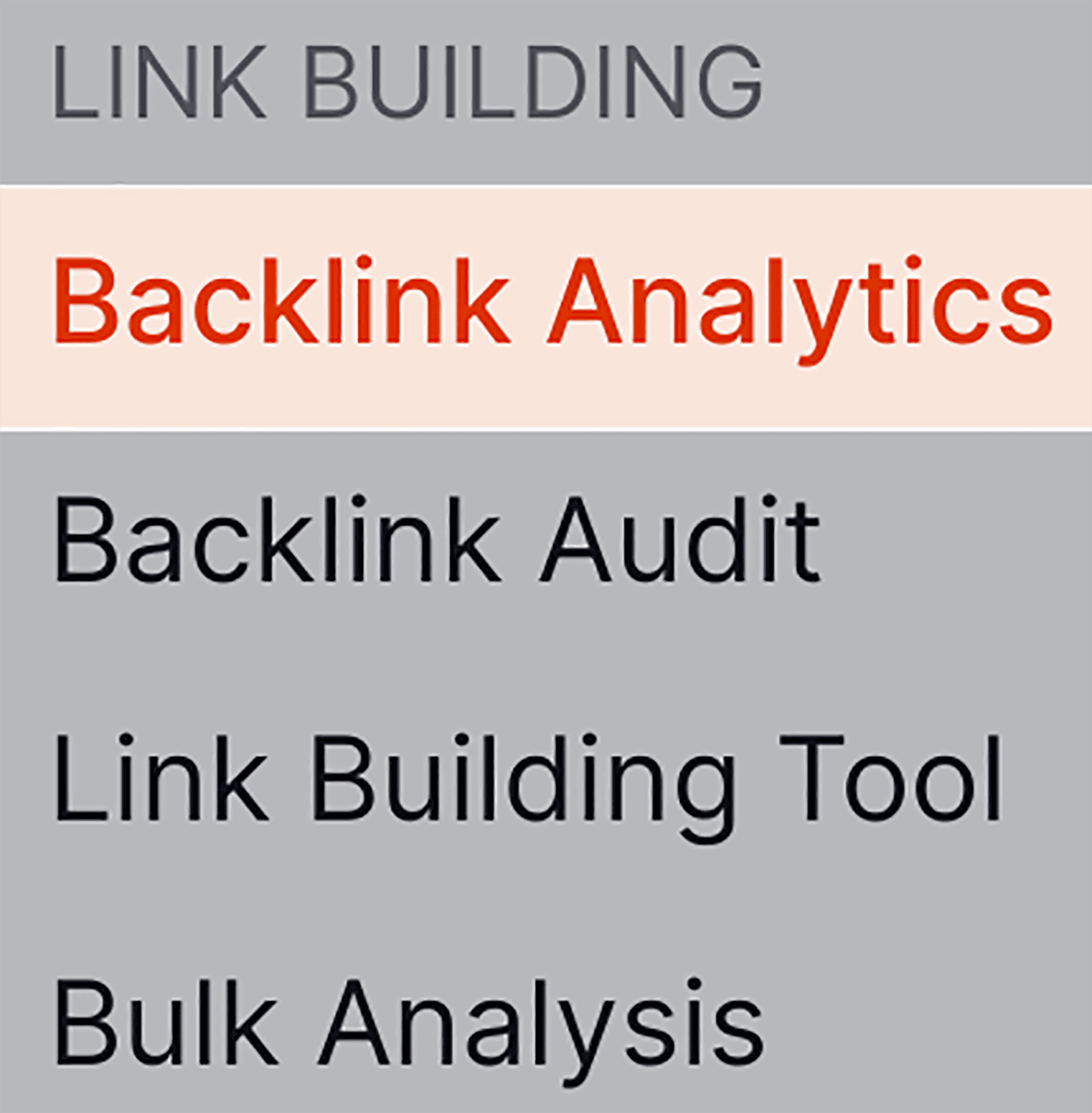 Select Backlink Analytics from the main menu