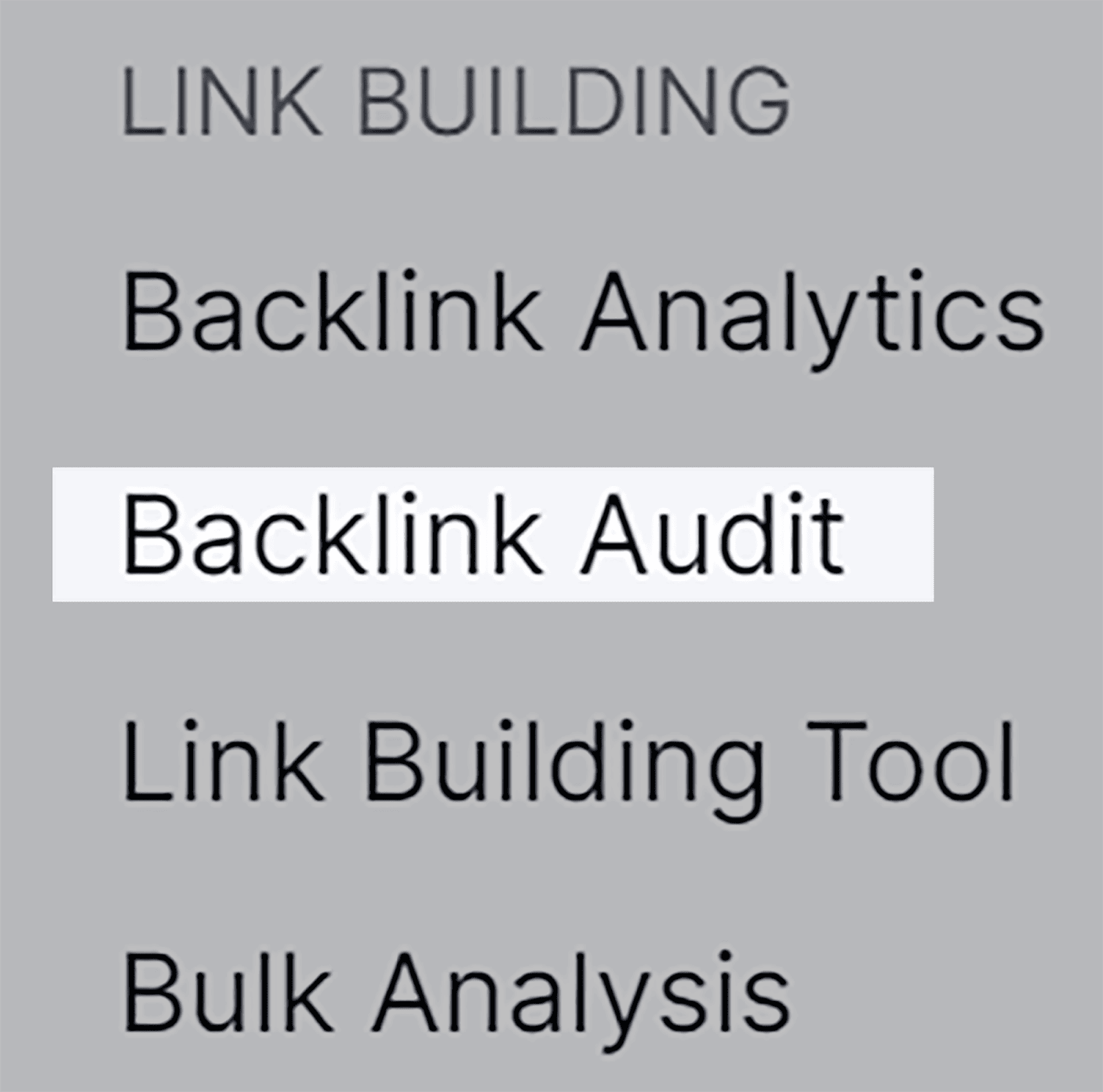 Use backlink tool under link building section