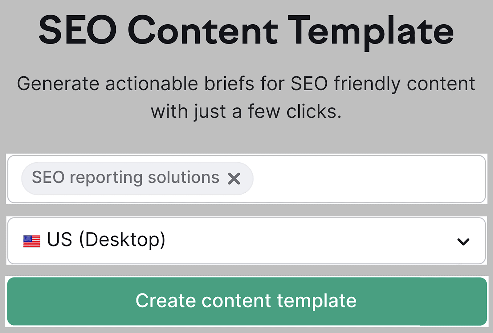 Create content template