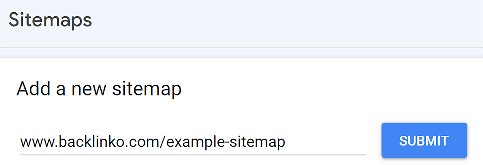 Paste and submit your sitemap
