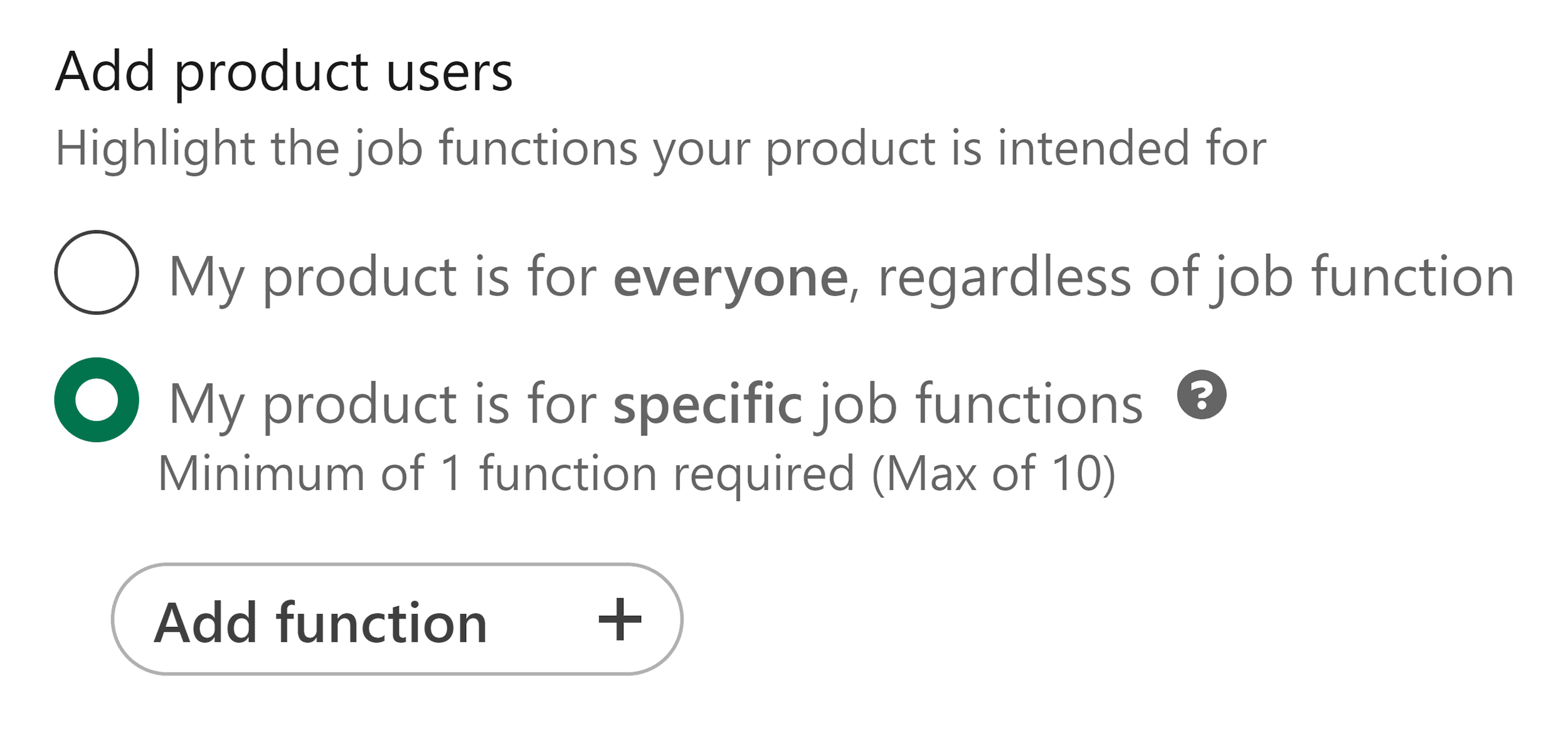 LinkedIn – Product – Specifics