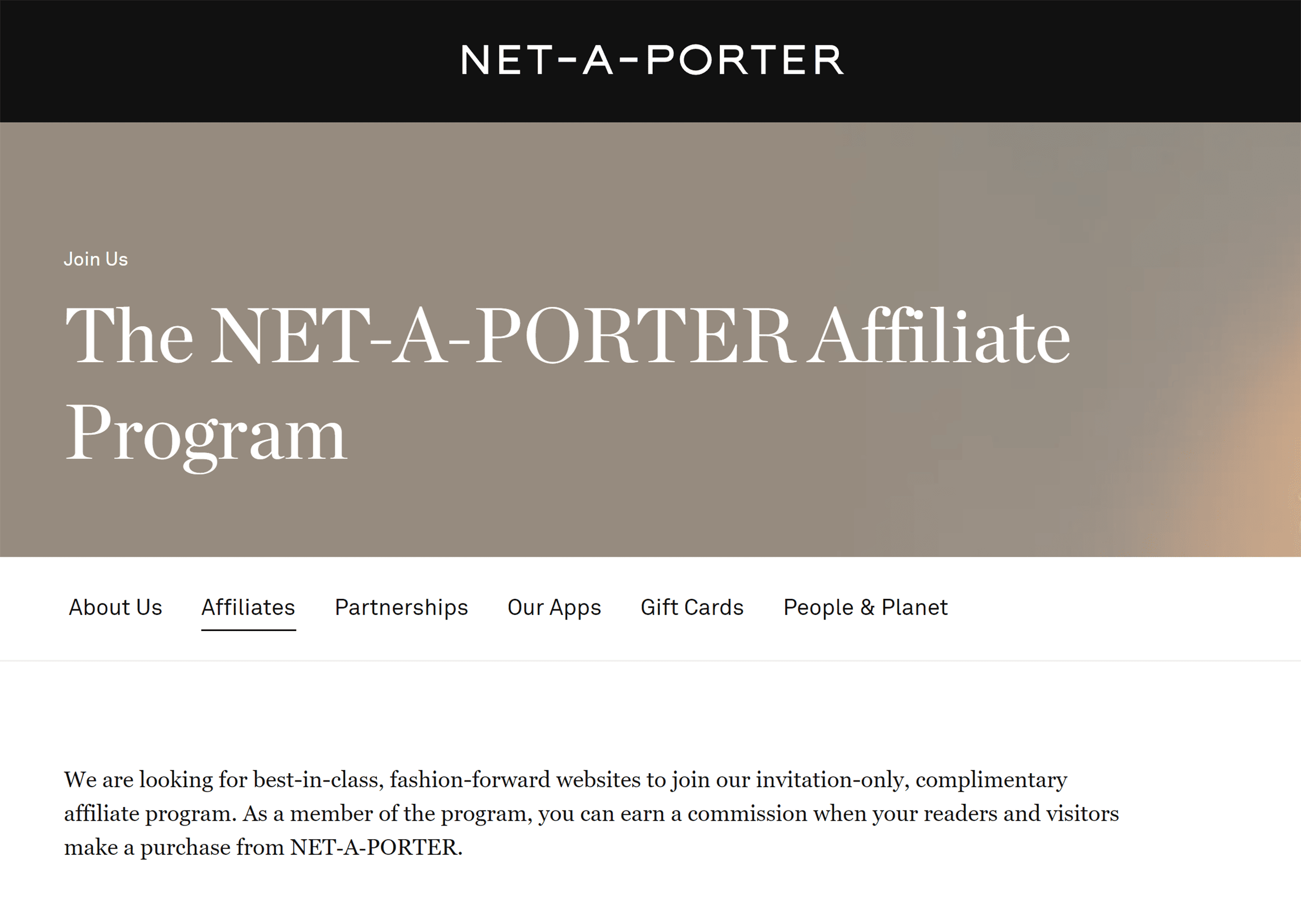 NET-A-PORTER Affiliate Program