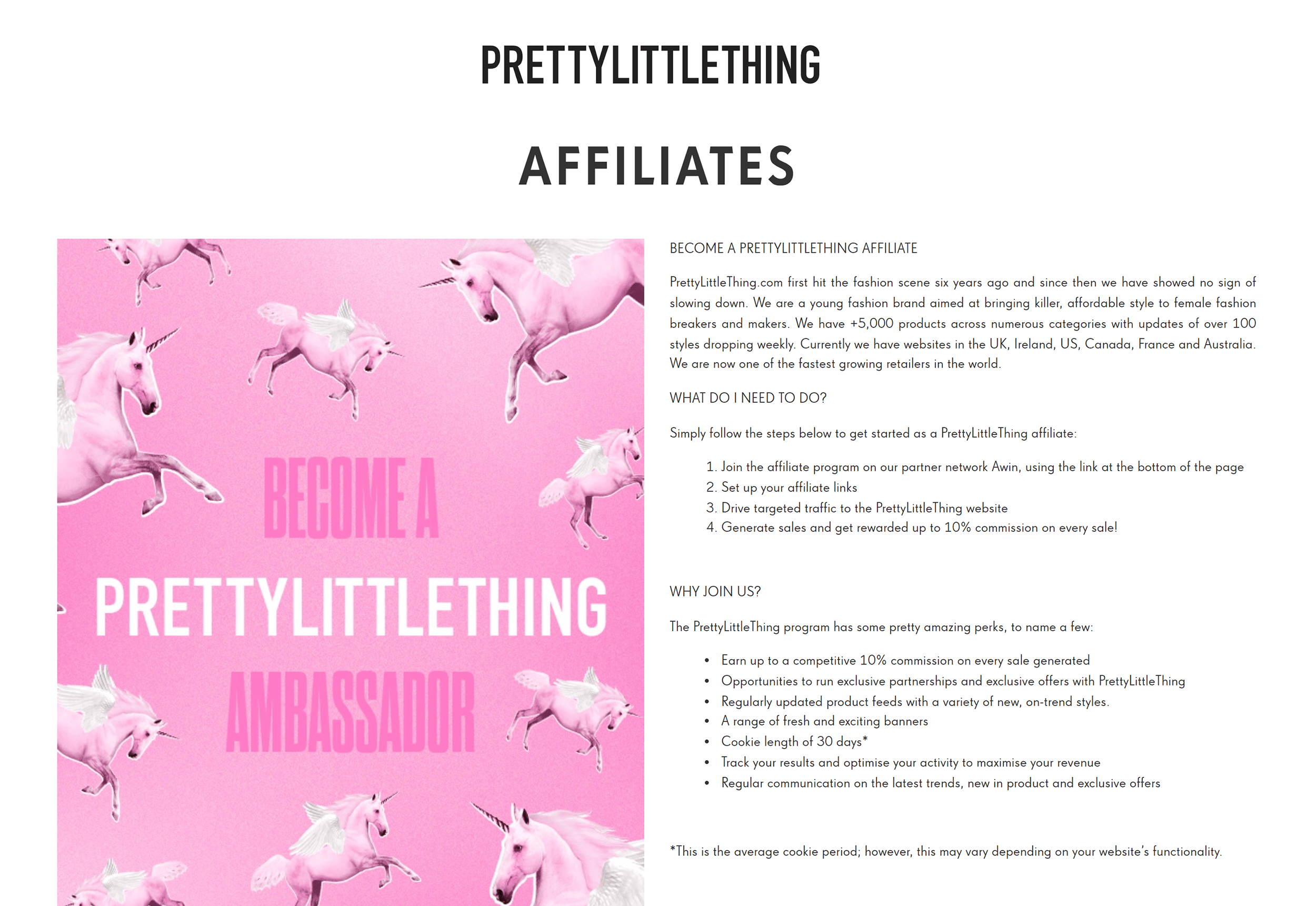 PrettyLittleThing Affiliate Program