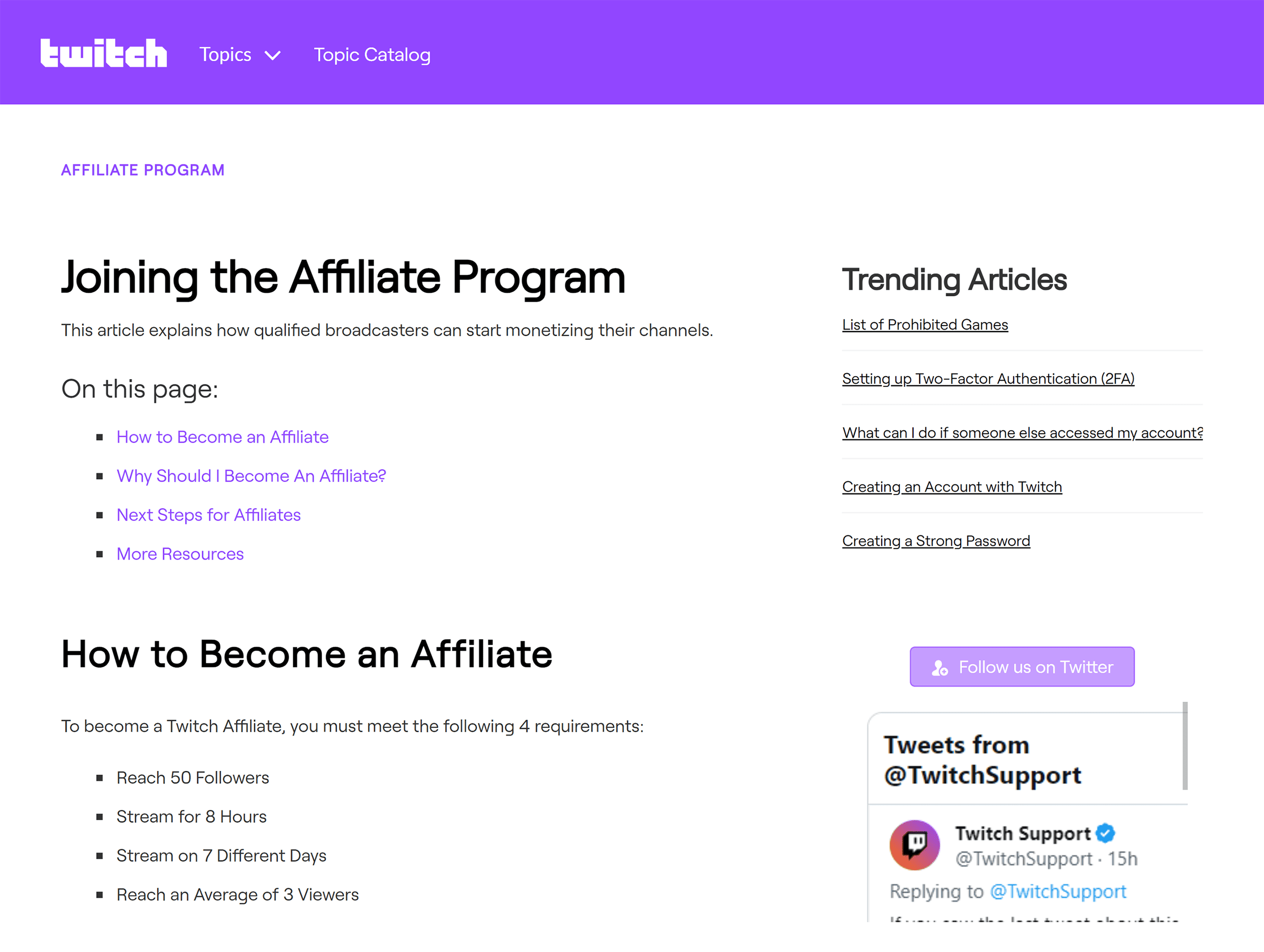 Twitch Affiliate Program