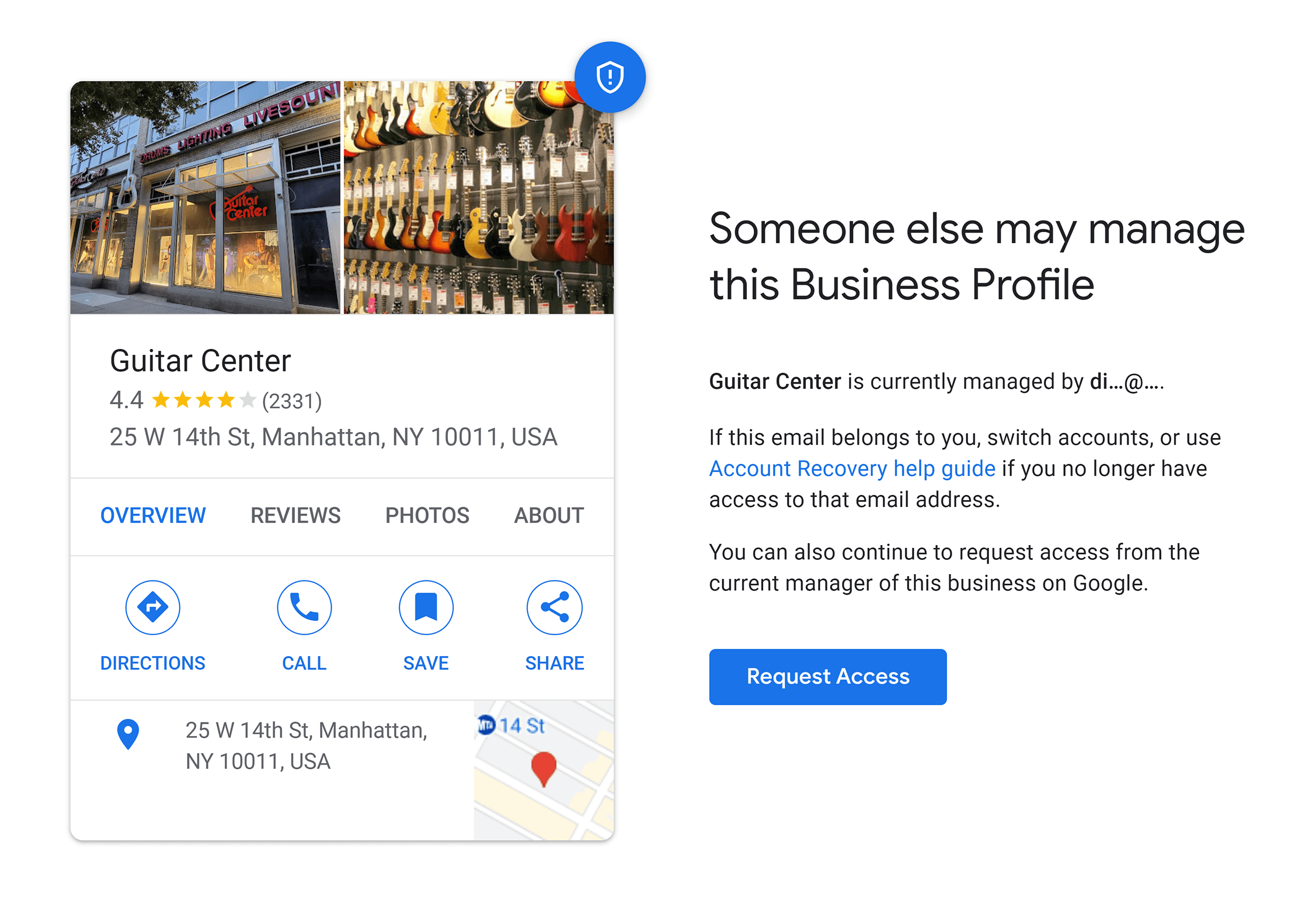 Request Access to Business Profile