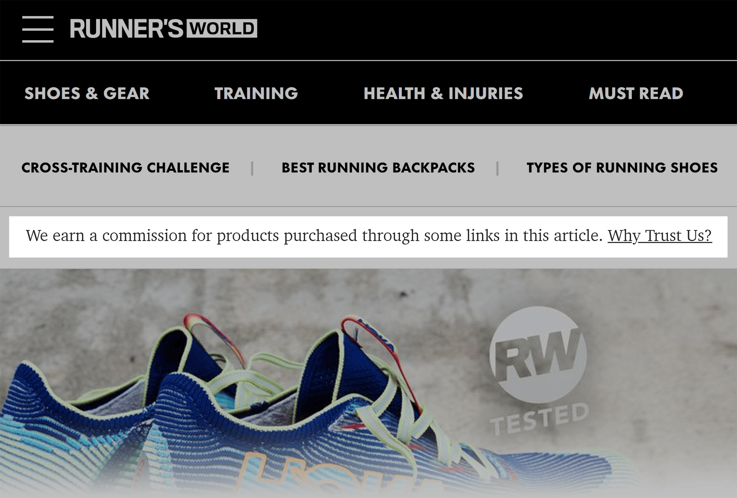 Runner's World – Disclaimer