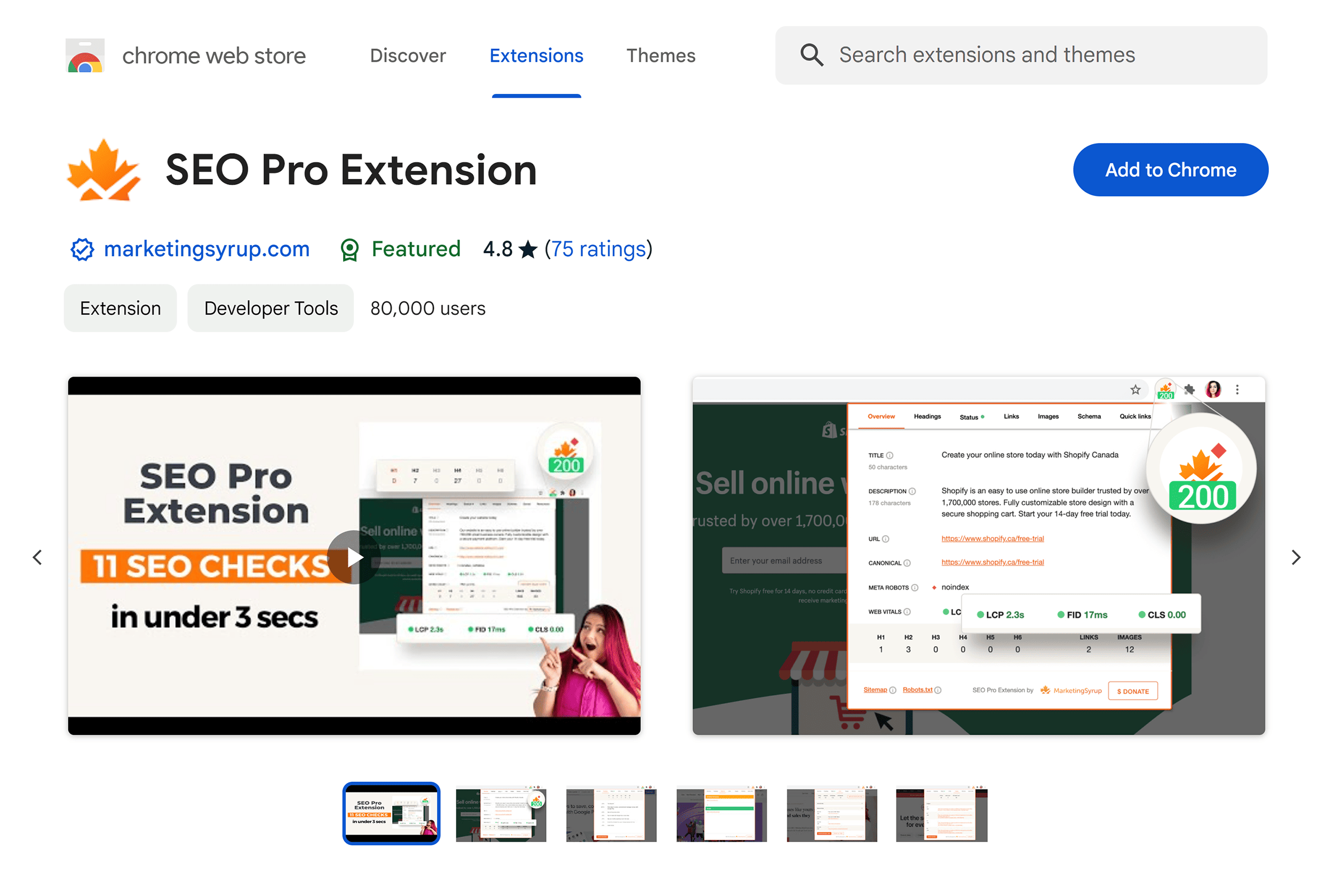 Chrome Web Store – SEO Pro Extension