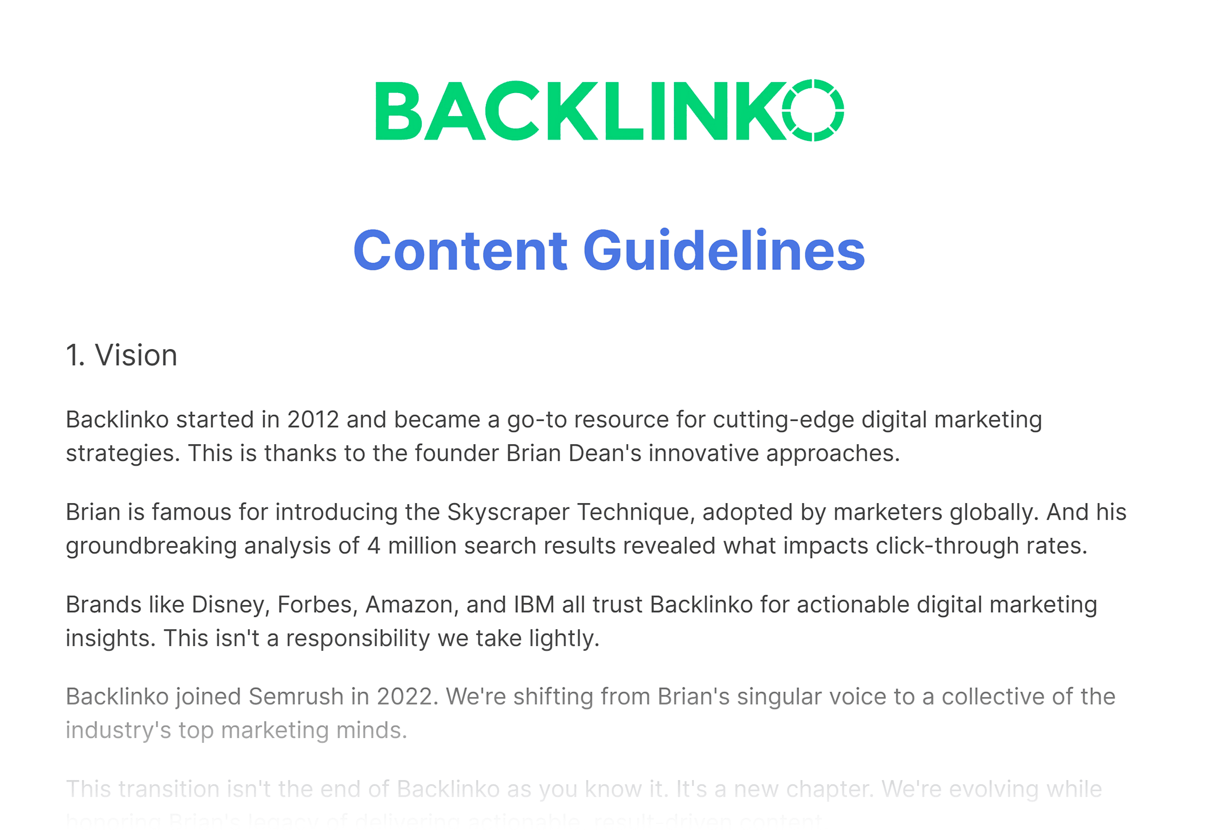 Backlinko – Content Guidelines