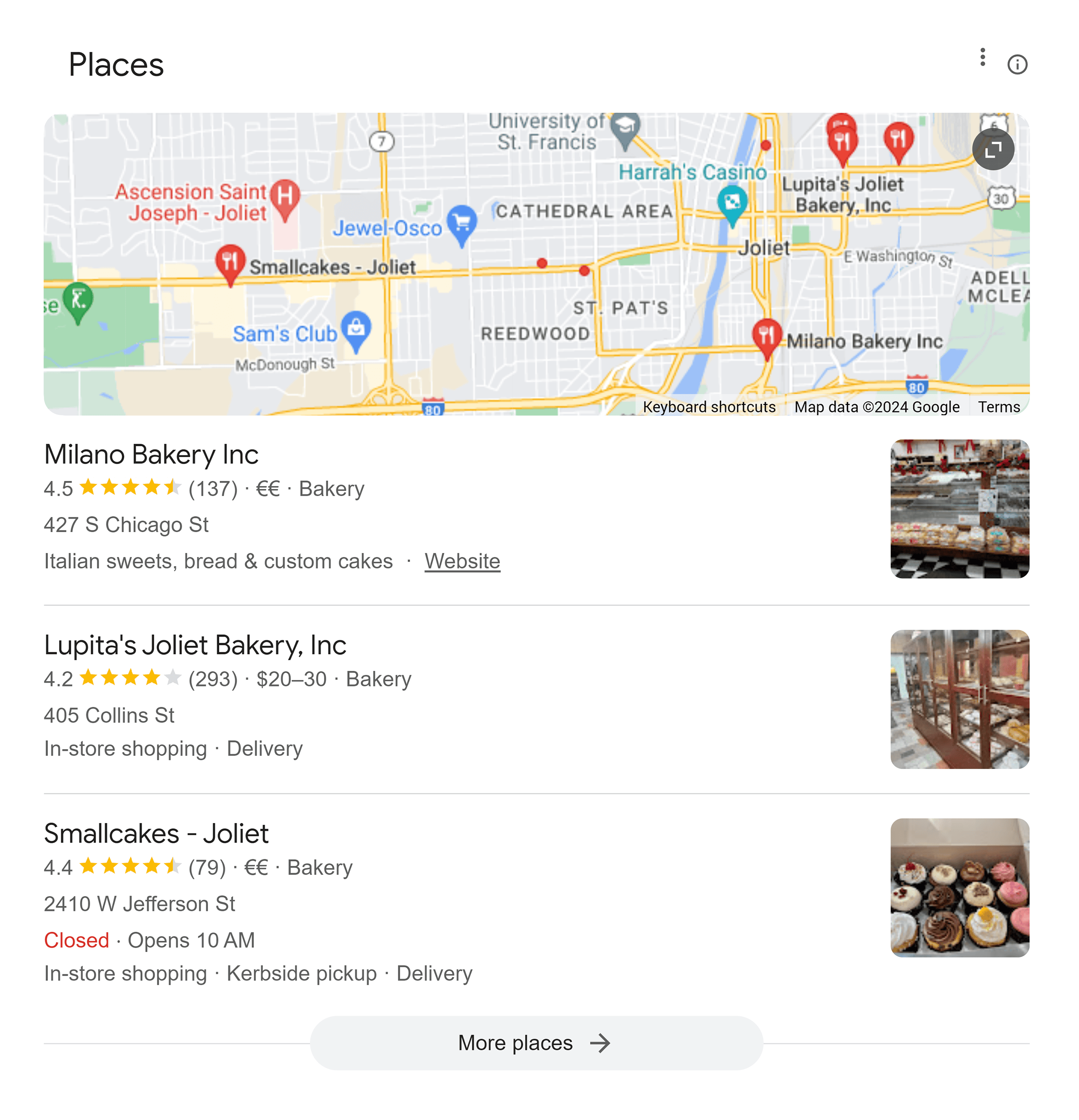 Google SERP – Places