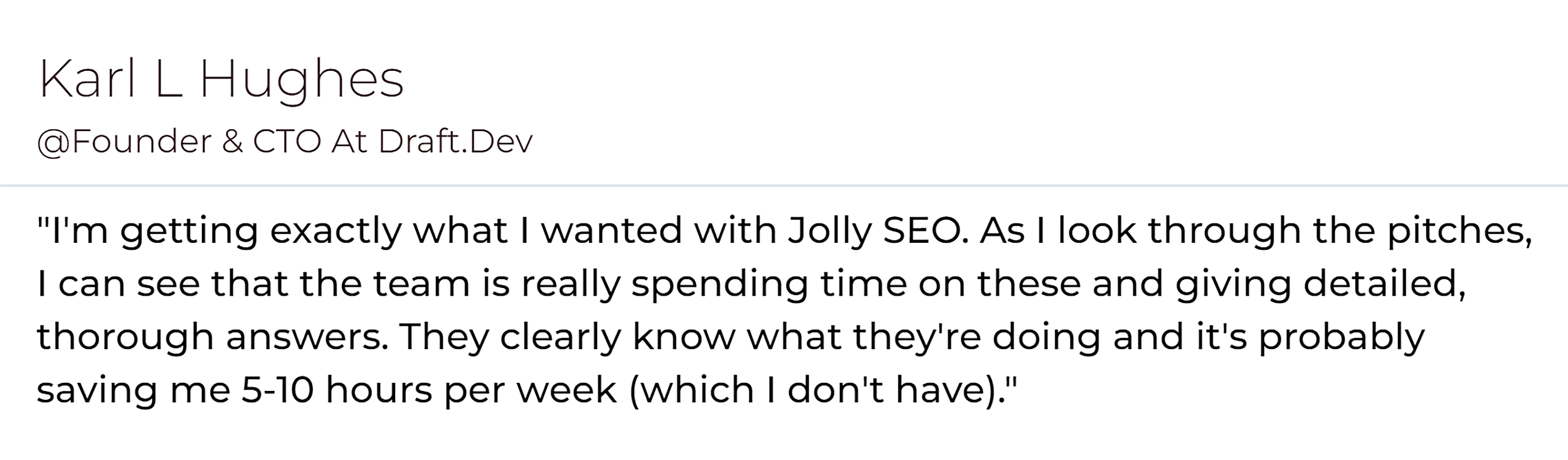 Jolly SEO – Testimonial